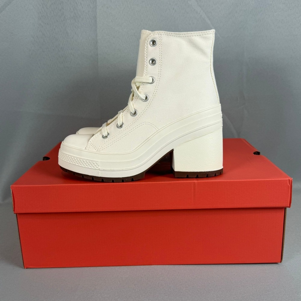 Converse White Platform Lug Sole High Top Boots